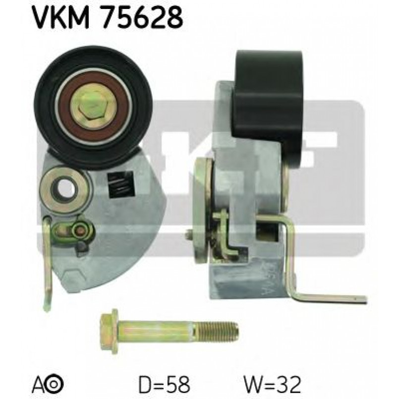 VKM 75628 SKF Ролик модуля натягувача ременя